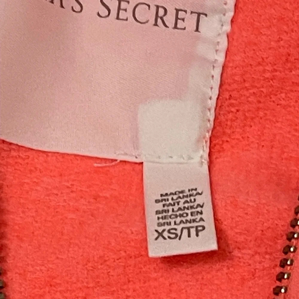 Victoria’s Secret zip up hoodie fluorescent hot pink sz XS (b1) - Picture 7 of 16